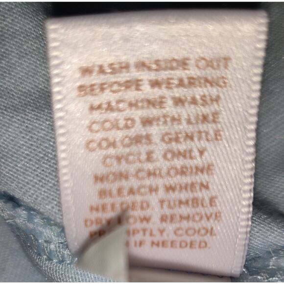 Powder Blue Babydoll Top Blouse LAUREN CONRAD Cottage Core Floral Pastel L - Picture 15 of 16